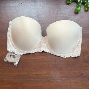 On Gossamer Women's Beautifully Basic Strapless Bra 32D